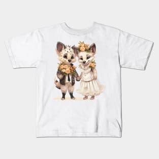 Hyena Couple Gets Married Kids T-Shirt